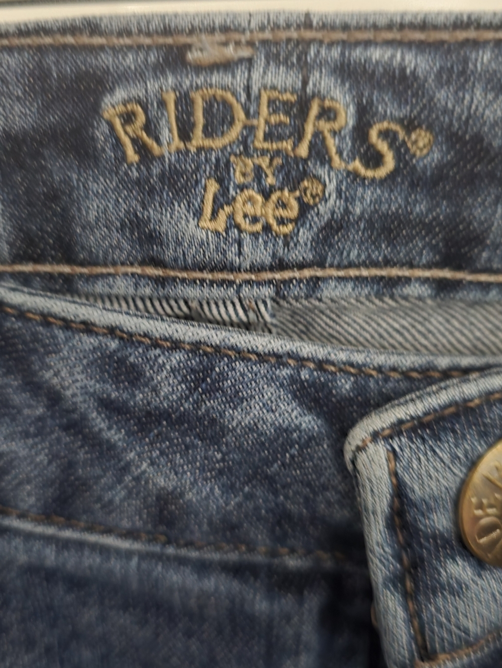 Upcycled Patchwork Riders By Lee Jeans, Size 14 - Picture 7 of 7
